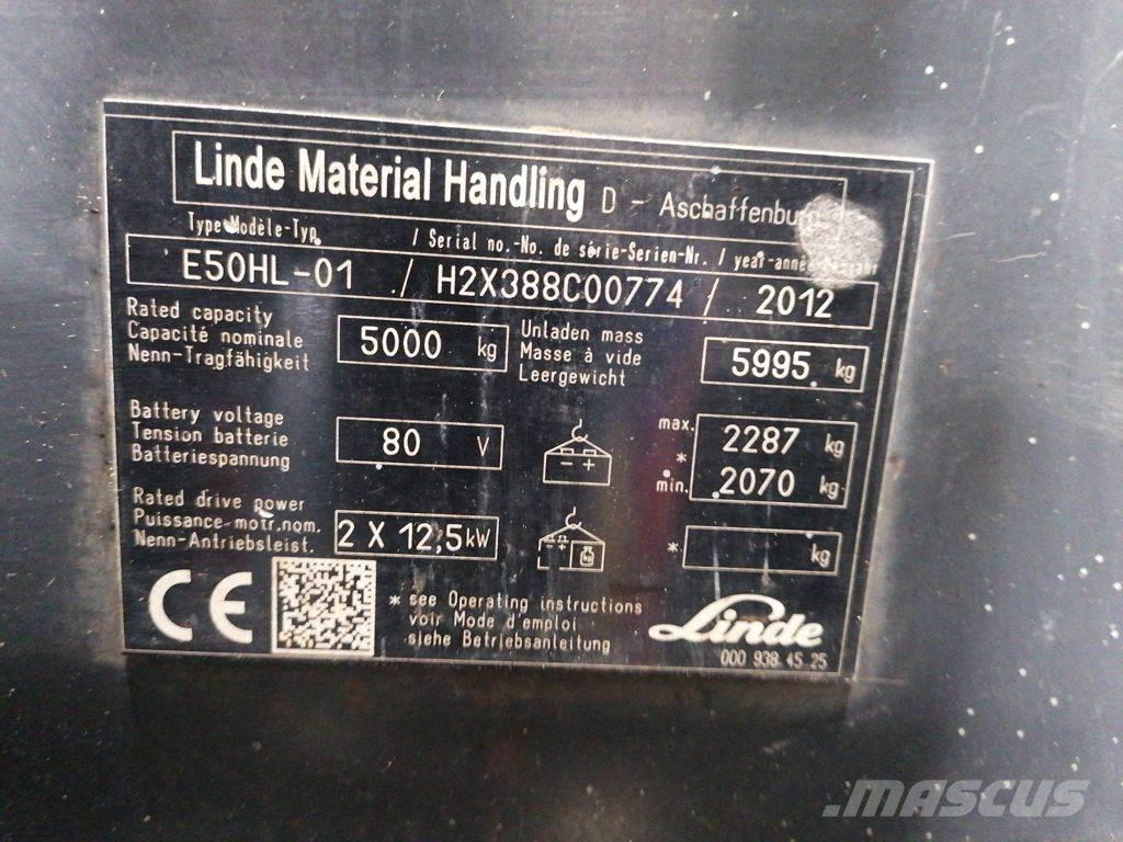 Linde E50HL-01 Elektrostapler