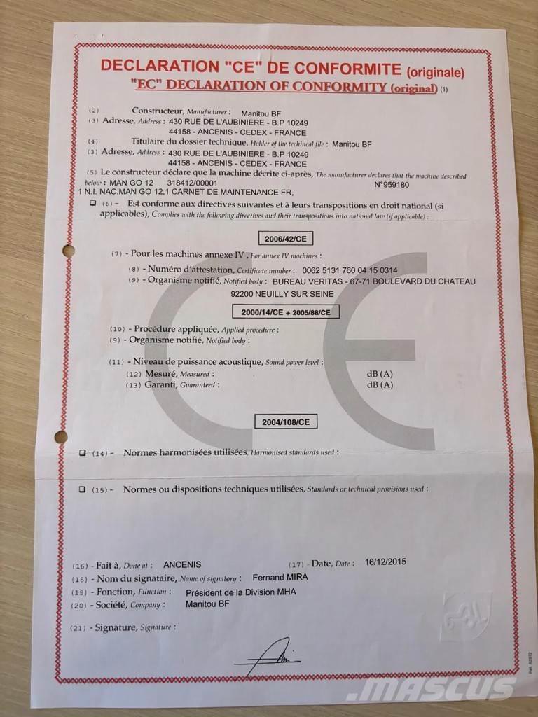 Manitou Man'Go 12 Gelenkteleskoparbeitsbühnen