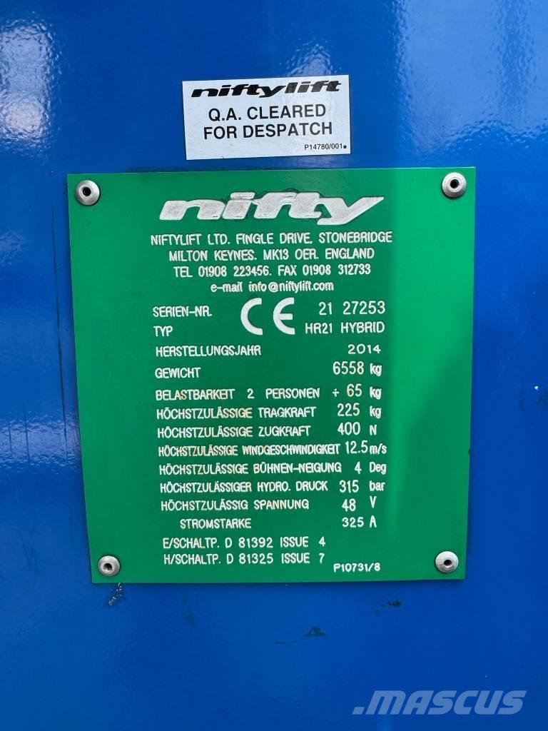 Niftylift HR 21 D E Gelenkteleskoparbeitsbühnen