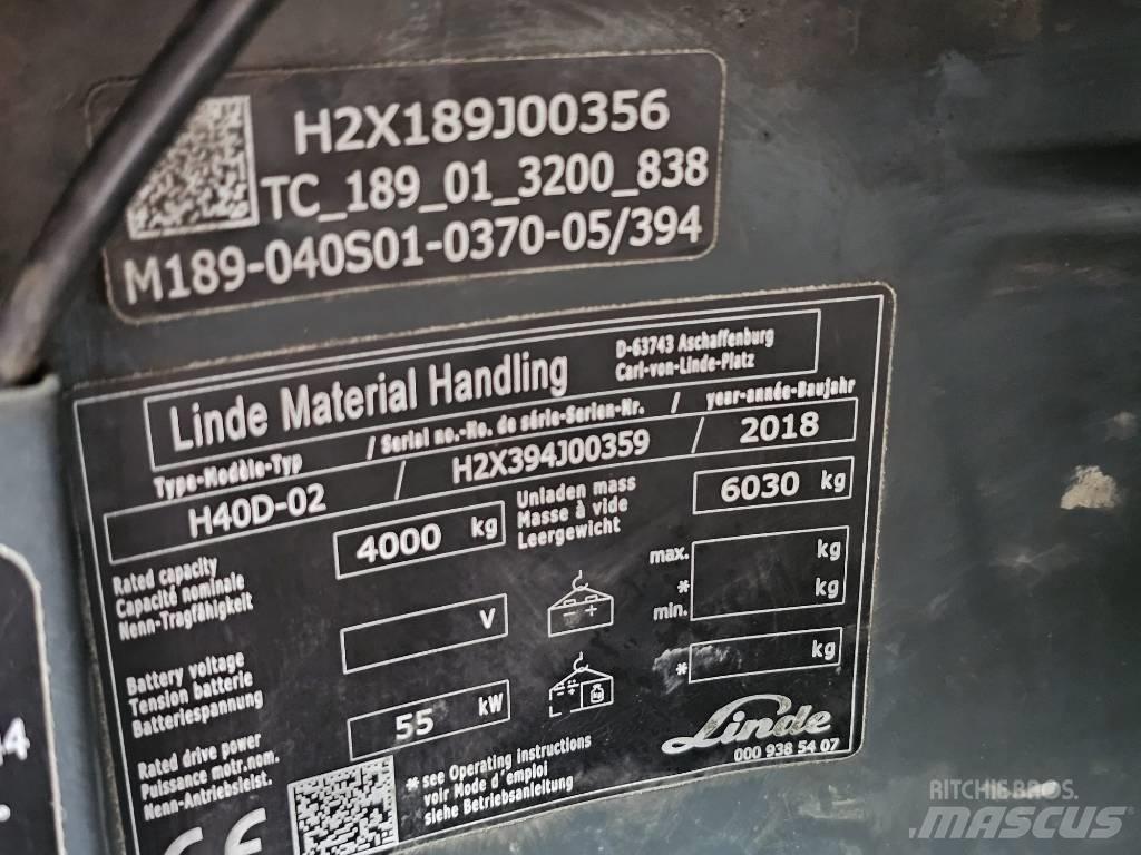 Linde H40D-02 Dieselstapler