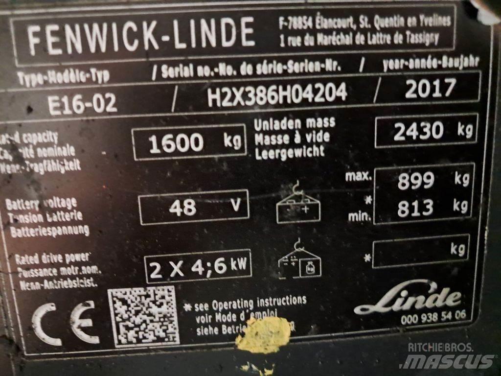 Linde E16-02 Elektrostapler