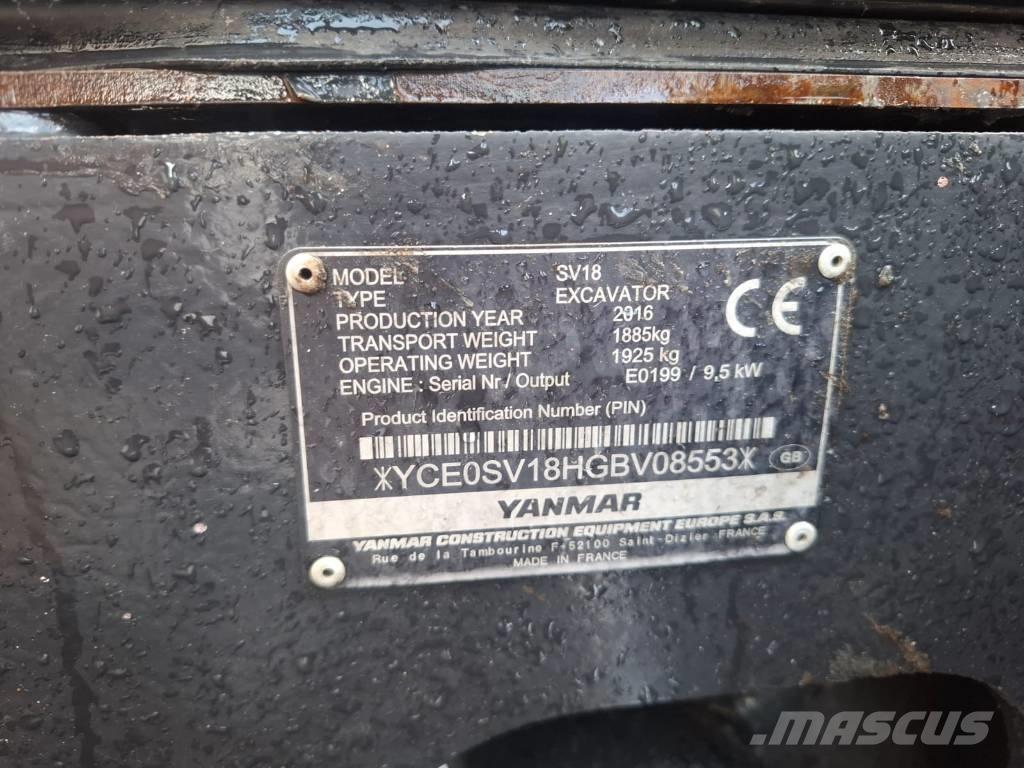 Yanmar SV 18 Minibagger < 7t