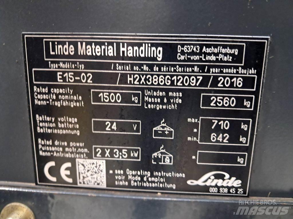 Linde E15-02 Elektrostapler