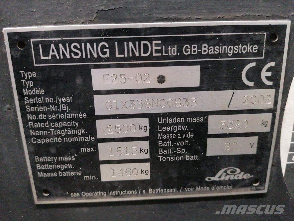 Linde E25-02 Elektrostapler