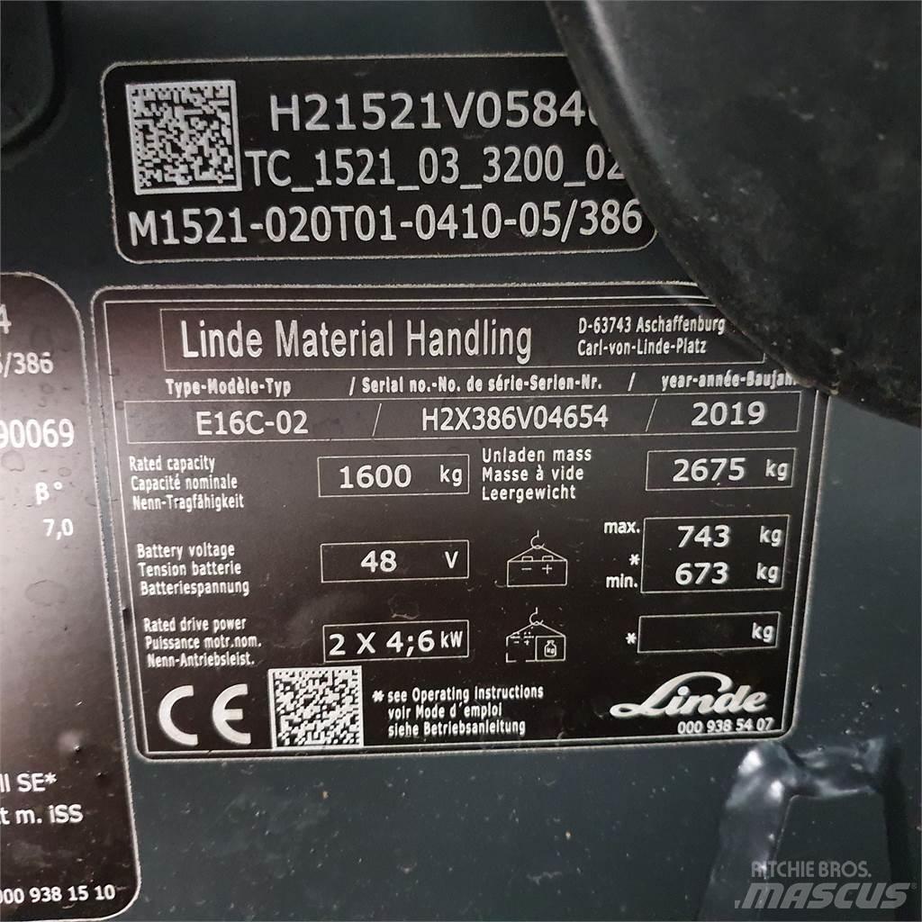 Linde E16C Elektrostapler
