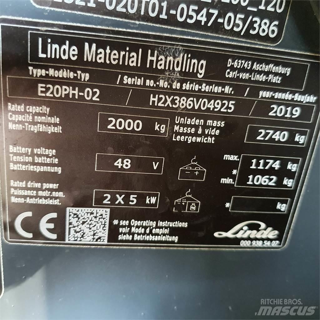 Linde E20PH Elektrostapler