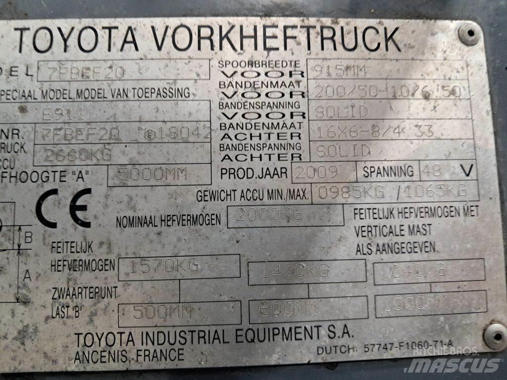 Toyota 7FBEF20 Elektrostapler