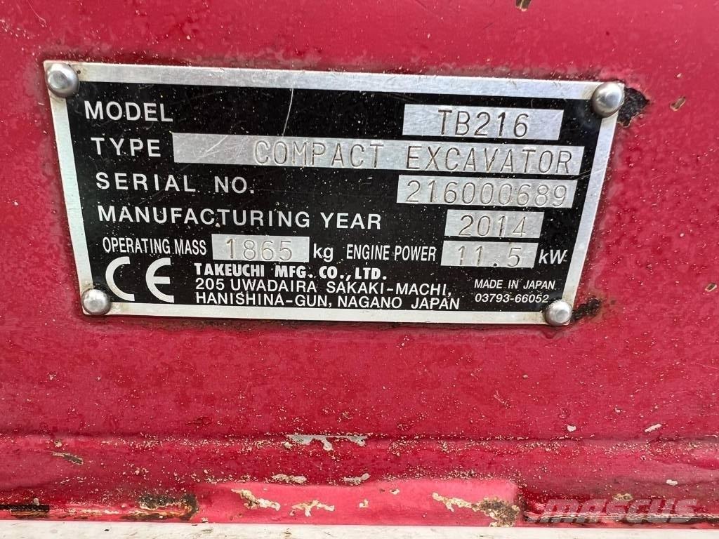 Takeuchi TB 216 Minibagger < 7t