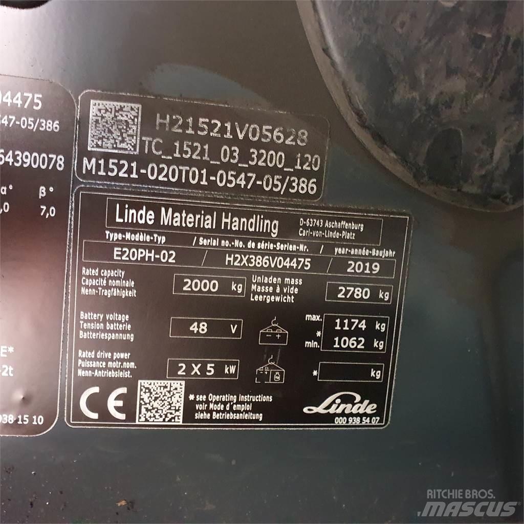 Linde E20PH Elektrostapler