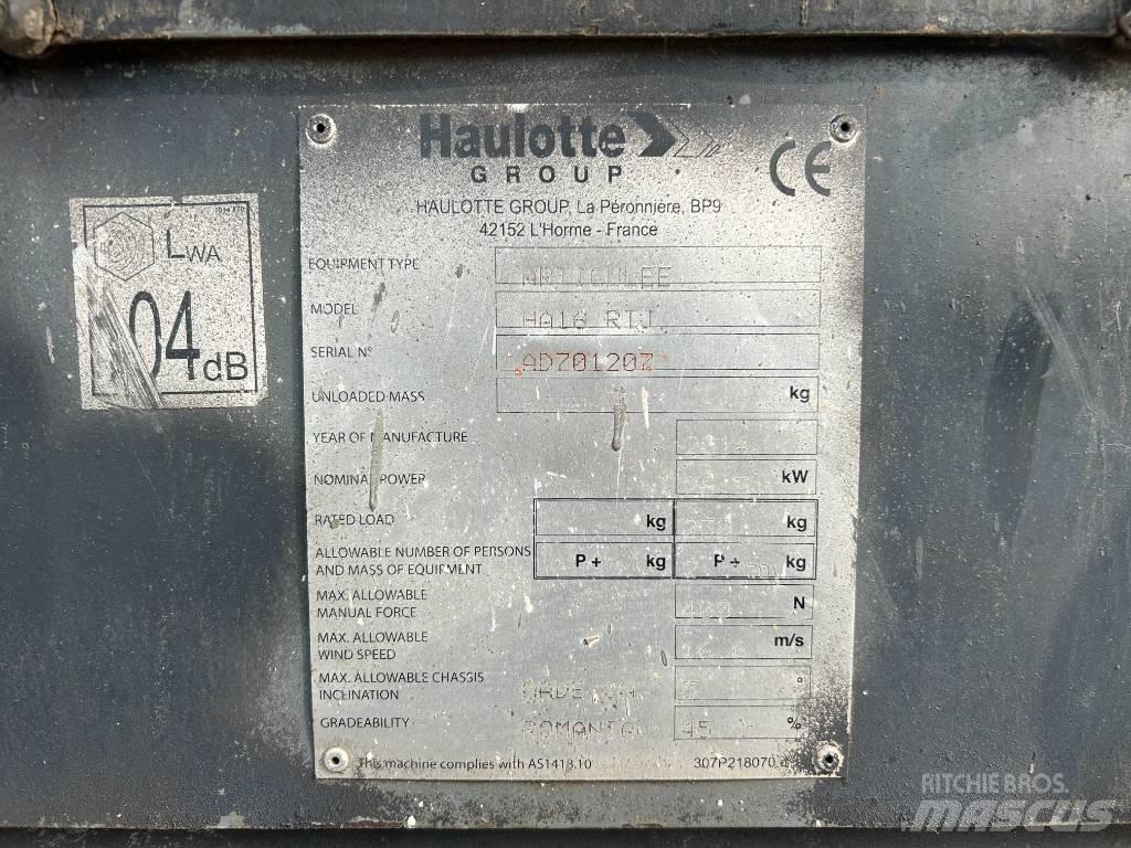 Haulotte HA16RTJ Gelenkteleskoparbeitsbühnen