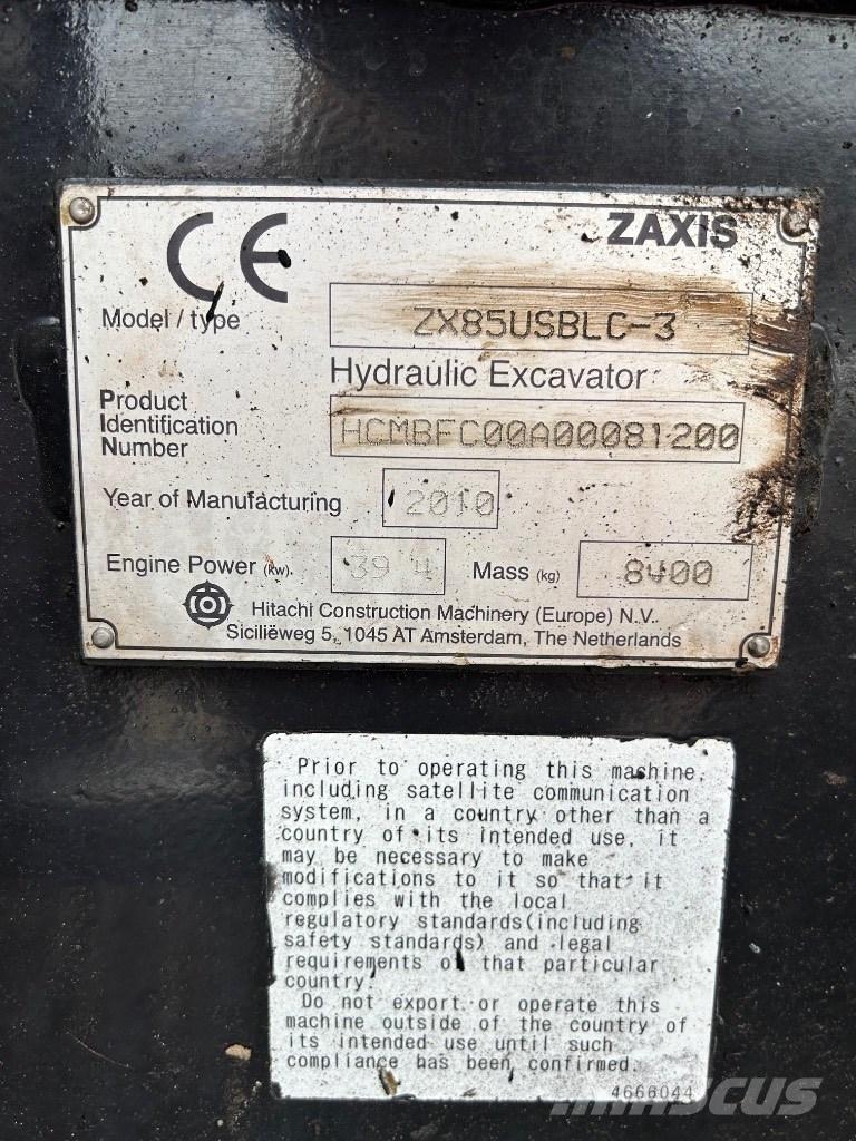 Hitachi Zaxis 85 USB Midibagger  7t - 12t