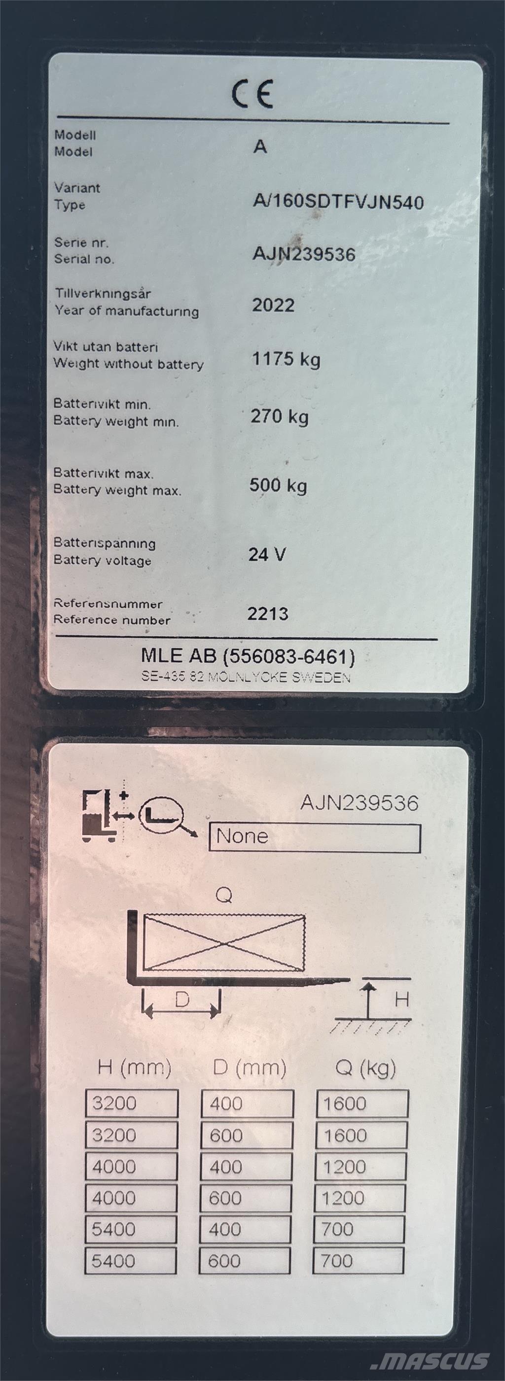 Atlet A160 Selbstfahrstapler