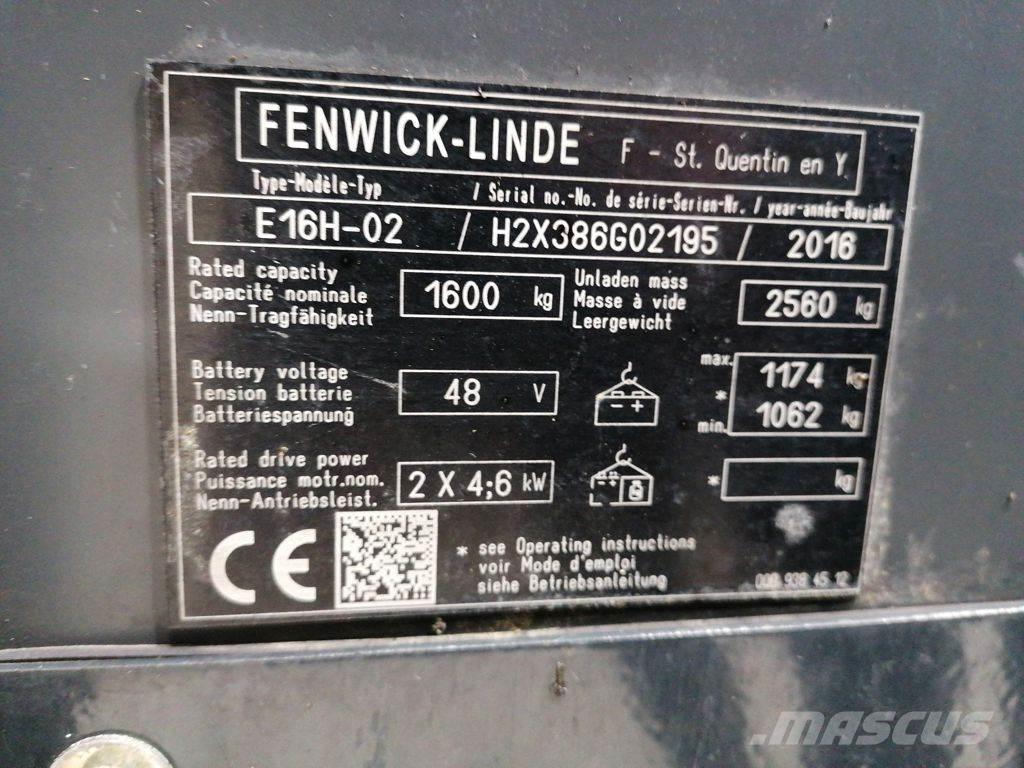 Linde E16H-02 Elektrostapler