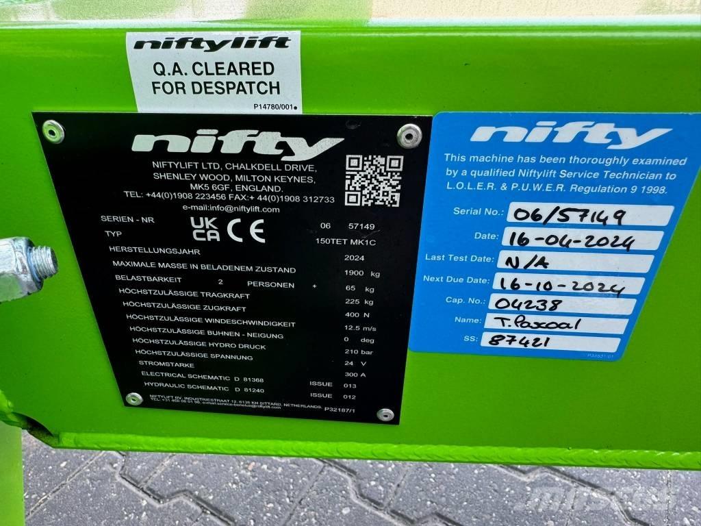 Niftylift 150 TET Anhänger-Arbeitsbühnen