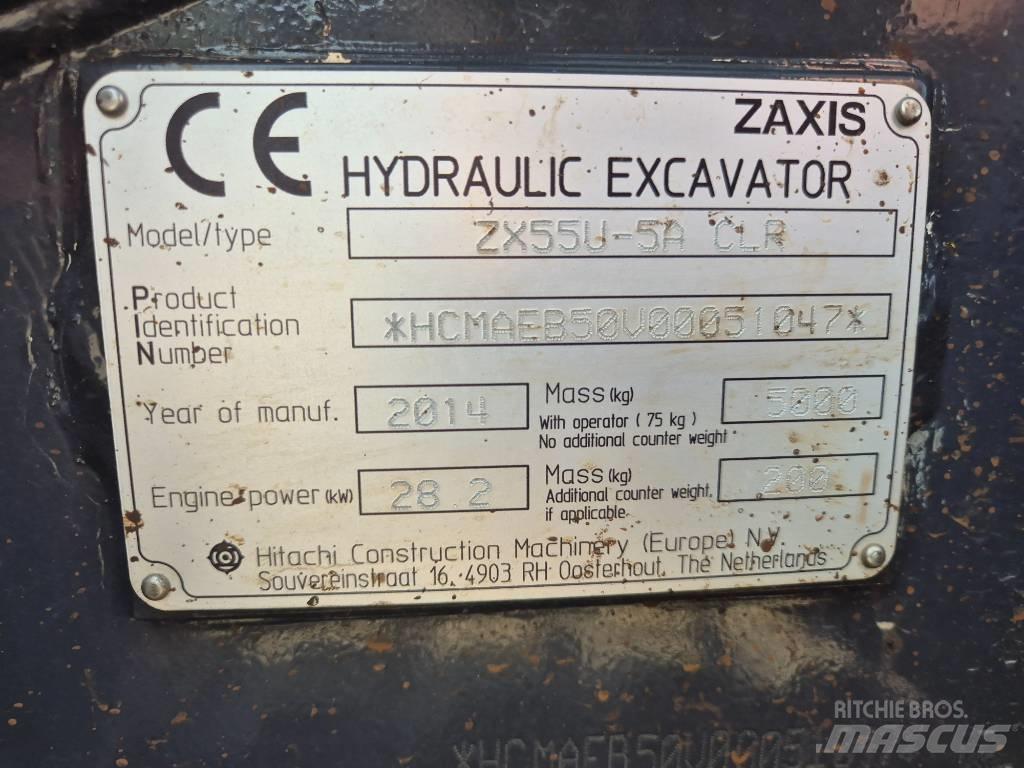 Hitachi ZX55U-5 Minibagger < 7t