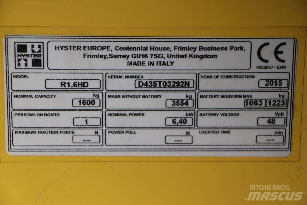 Hyster R 1.6 Elektrostapler