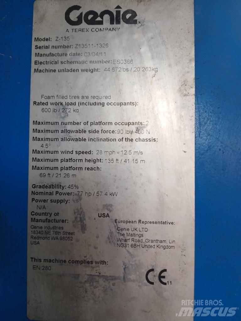 Genie Z 135/70 Gelenkteleskoparbeitsbühnen