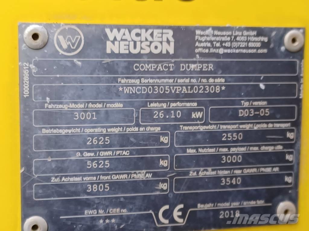 Wacker Neuson 3001 Minidumper