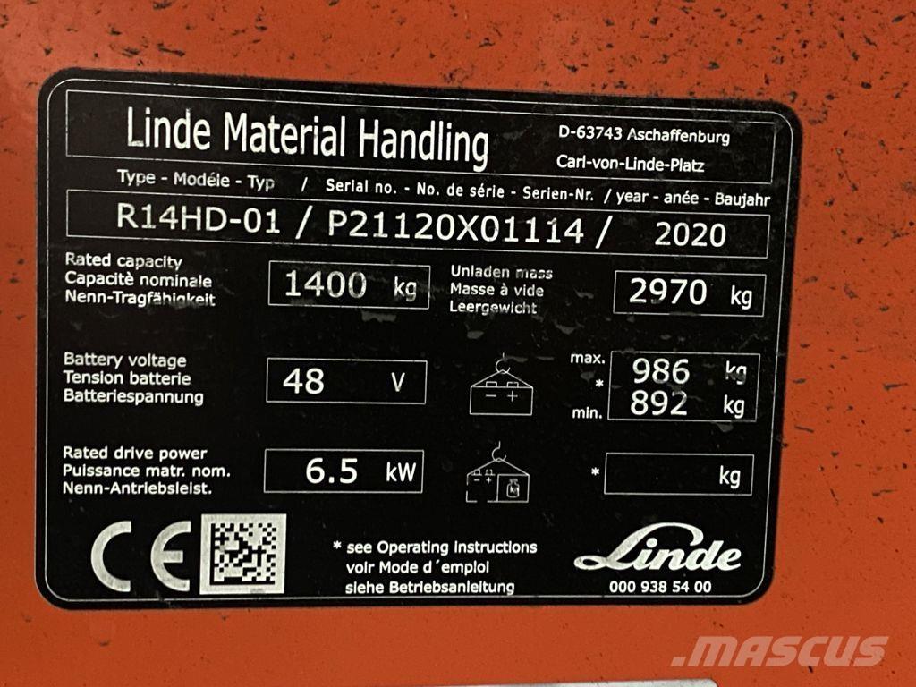 Linde R14HD-01 Schubmaststapler