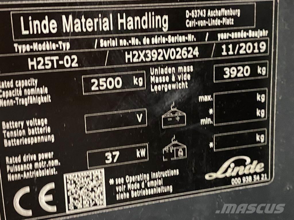Linde H25T-02 Gasstapler