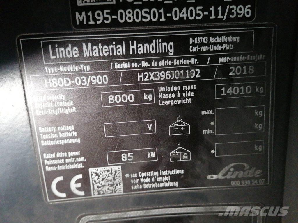 Linde H80D-03/900 Dieselstapler