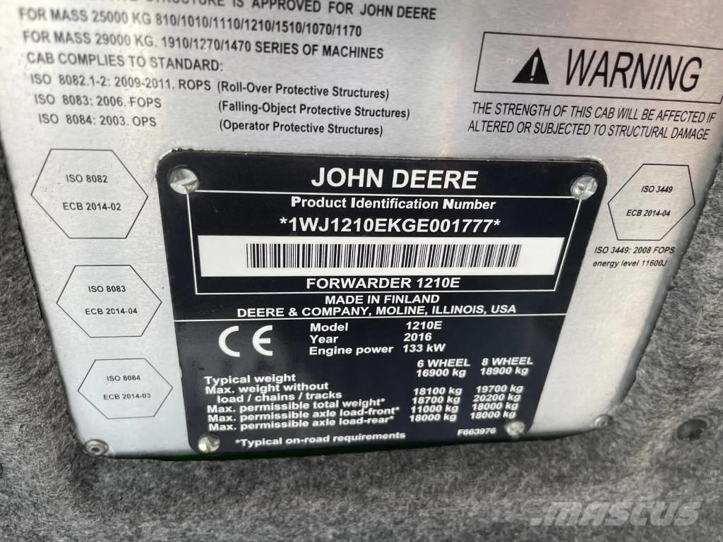 John Deere 1210 E Forwarder