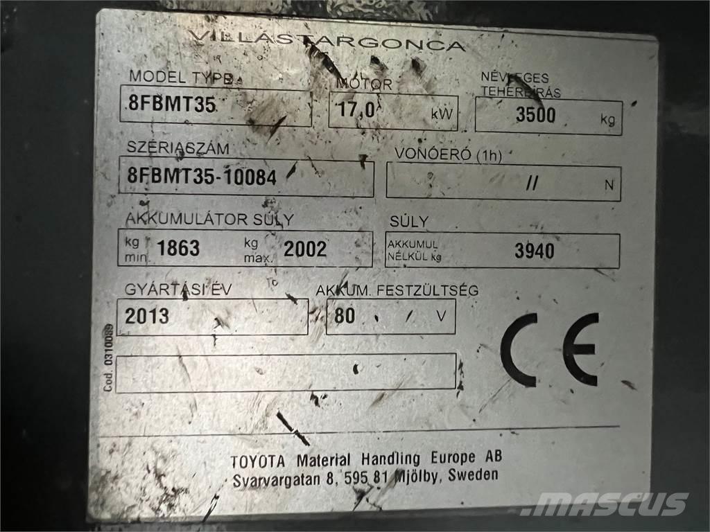Toyota 8FBMT35 Elektrostapler