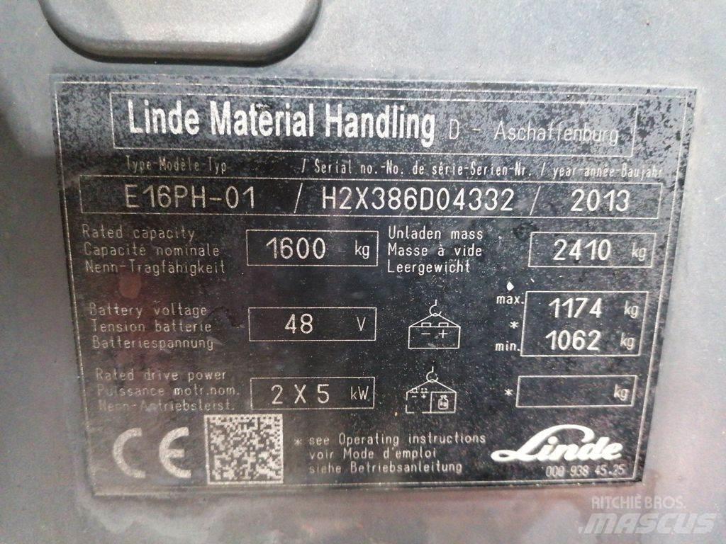 Linde E16PH-01 Elektrostapler