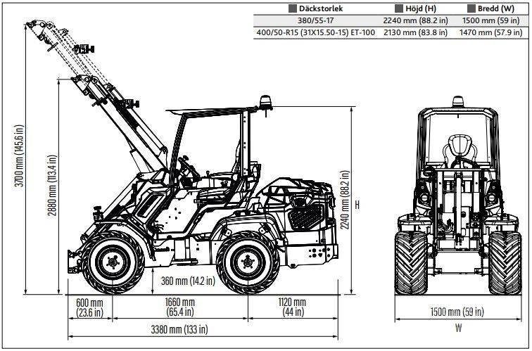 Multione 11.9 K Teleskoplader