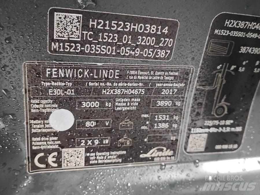 Linde E30L-01 Elektrostapler