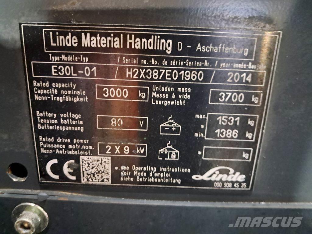 Linde E30L-01 Elektrostapler