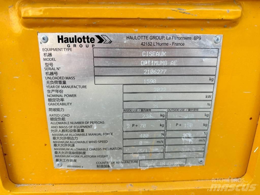 Haulotte OPTIMUM 8 Scheren-Arbeitsbühnen