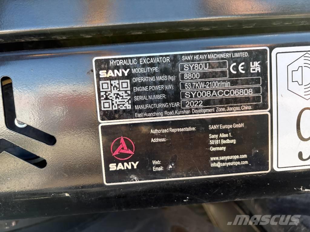 Sany SY 80 U Midibagger  7t - 12t