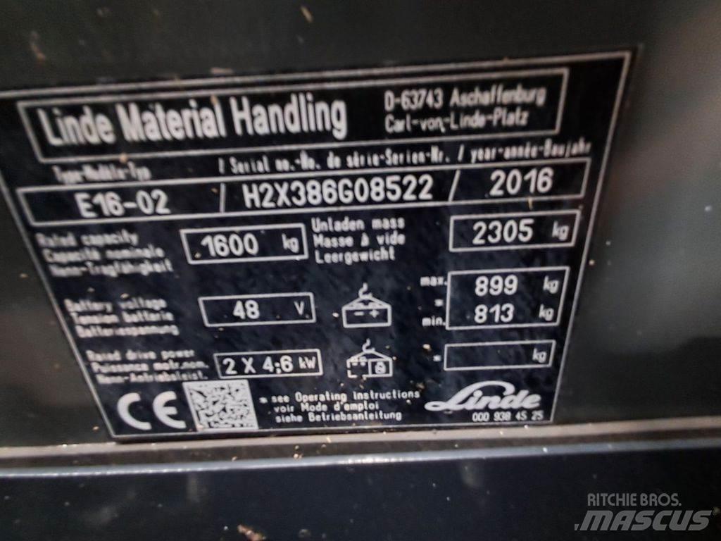 Linde E16-02 Elektrostapler