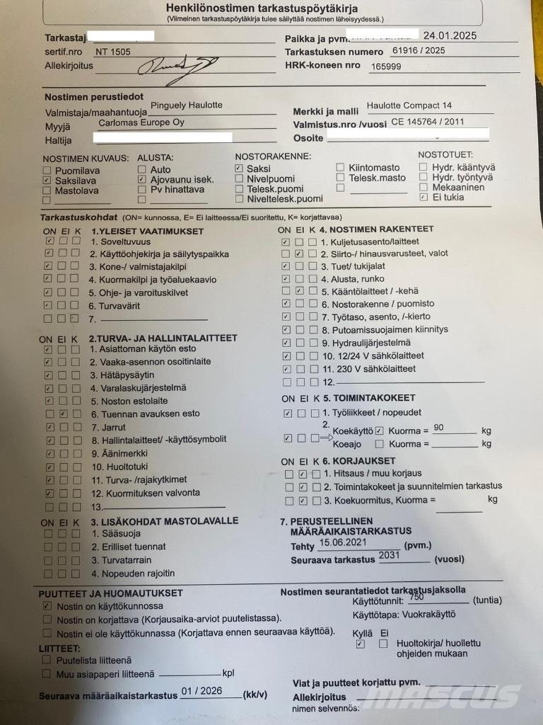 Haulotte Compact 14 Scheren-Arbeitsbühnen