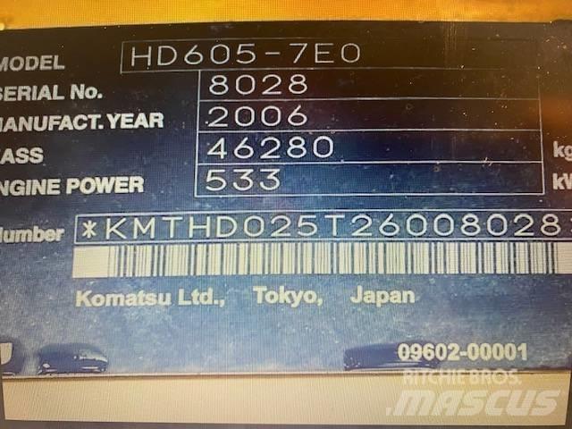 Komatsu HD 605-7 Dumper - Starr