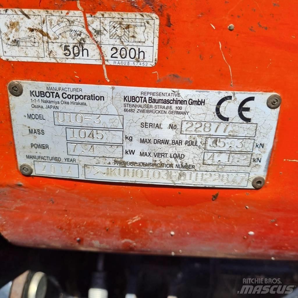 Kubota U 10-3a Minibagger < 7t