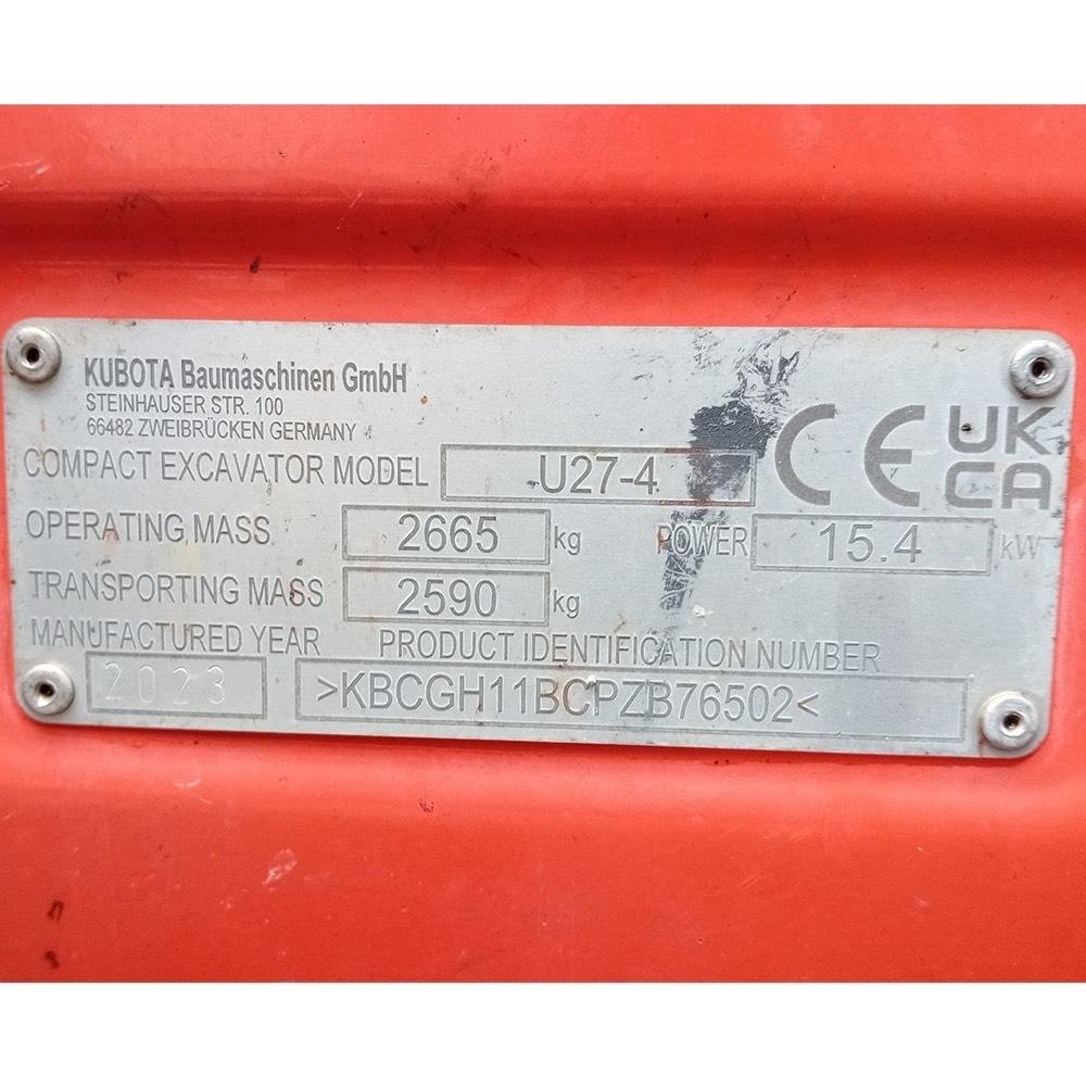 Kubota U 27-4 Minibagger < 7t