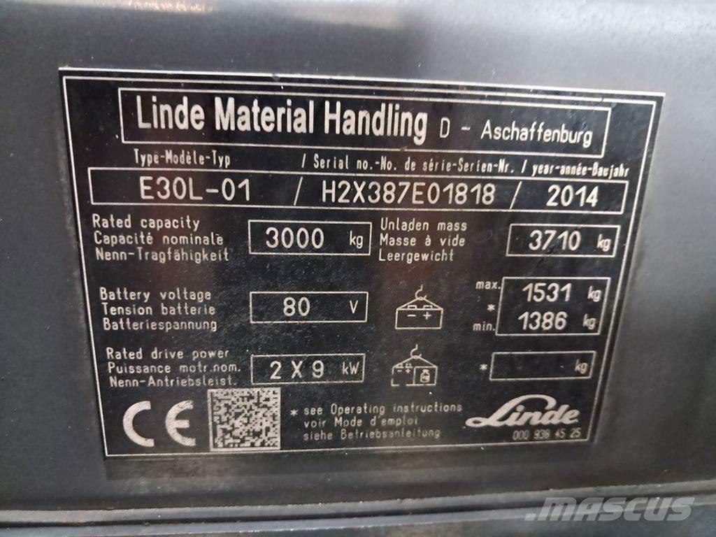 Linde E30L-01 Elektrostapler