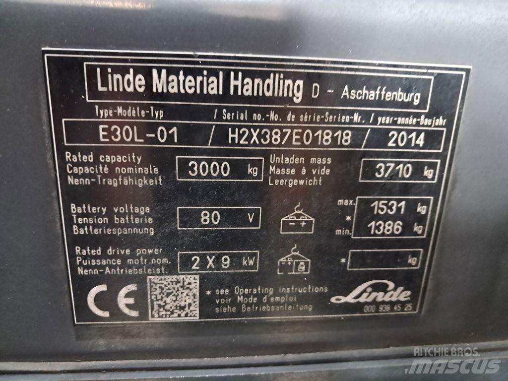 Linde E30L-01 Elektrostapler