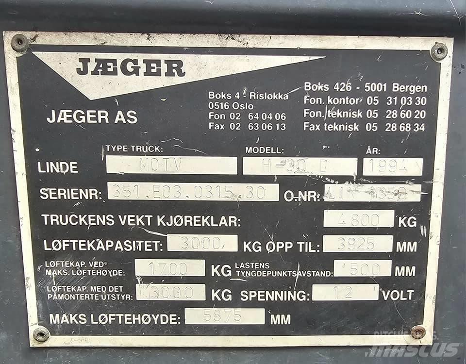Linde H 30 D Dieselstapler