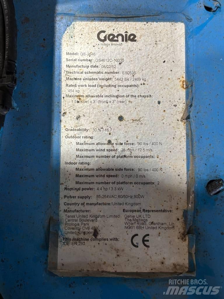 Genie GS 2646 Scheren-Arbeitsbühnen