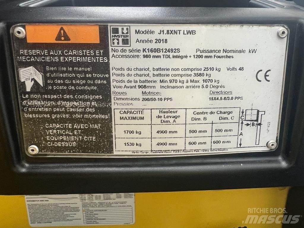 Hyster J 1.8 XNT Elektrostapler