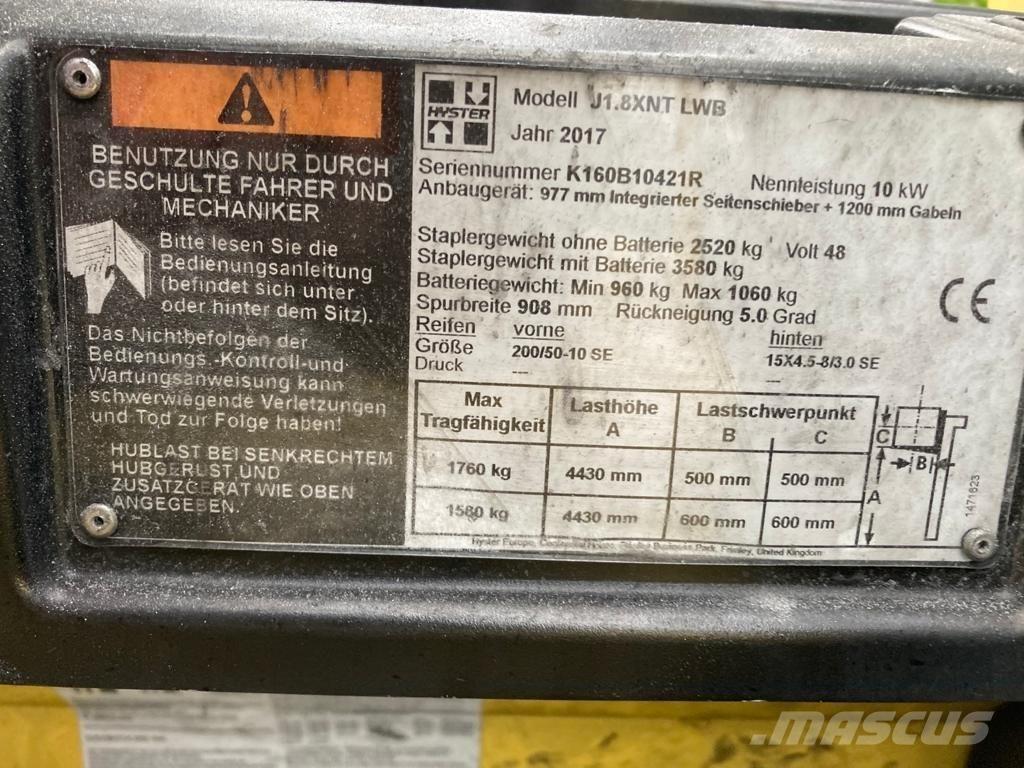Hyster J 1.80 XNT Elektrostapler