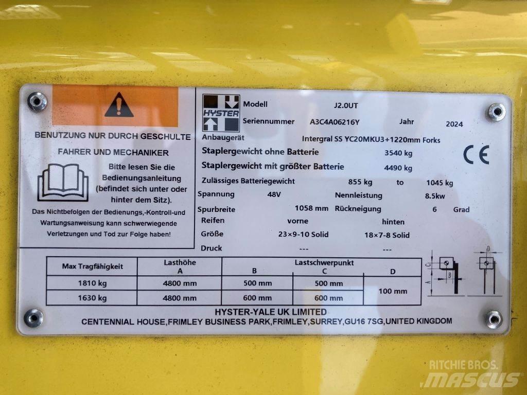 Hyster J 2.0 UT Elektrostapler