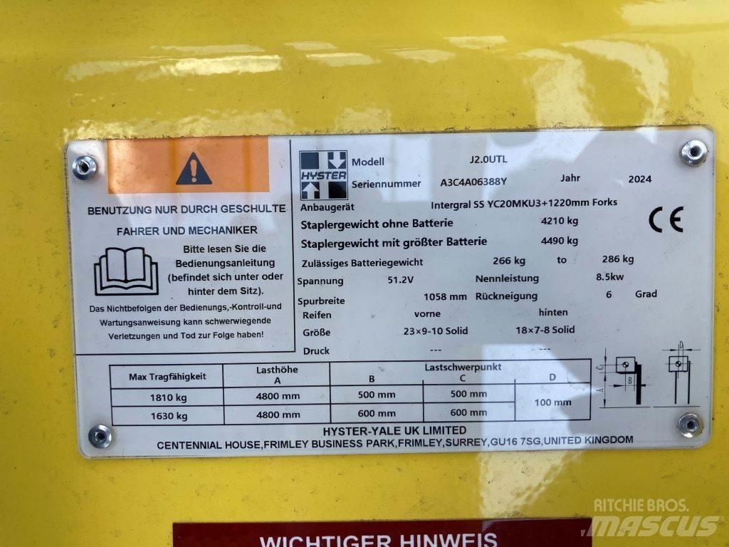 Hyster J 2.0 UTL Elektrostapler