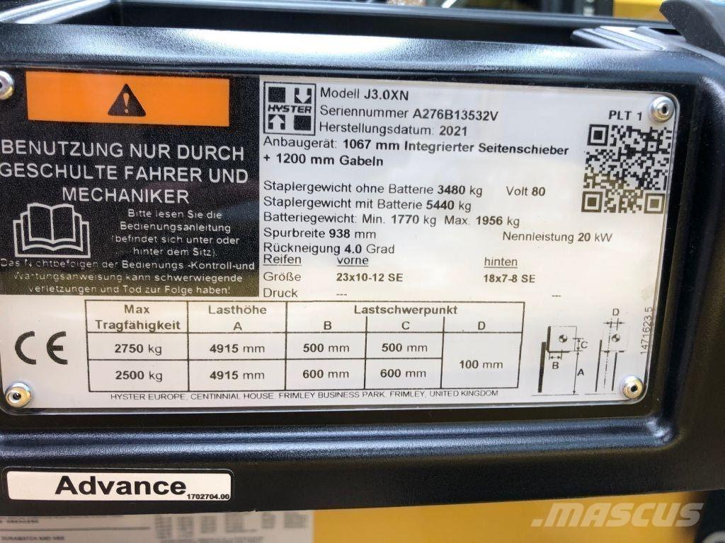 Hyster J 3.0 XN Elektrostapler