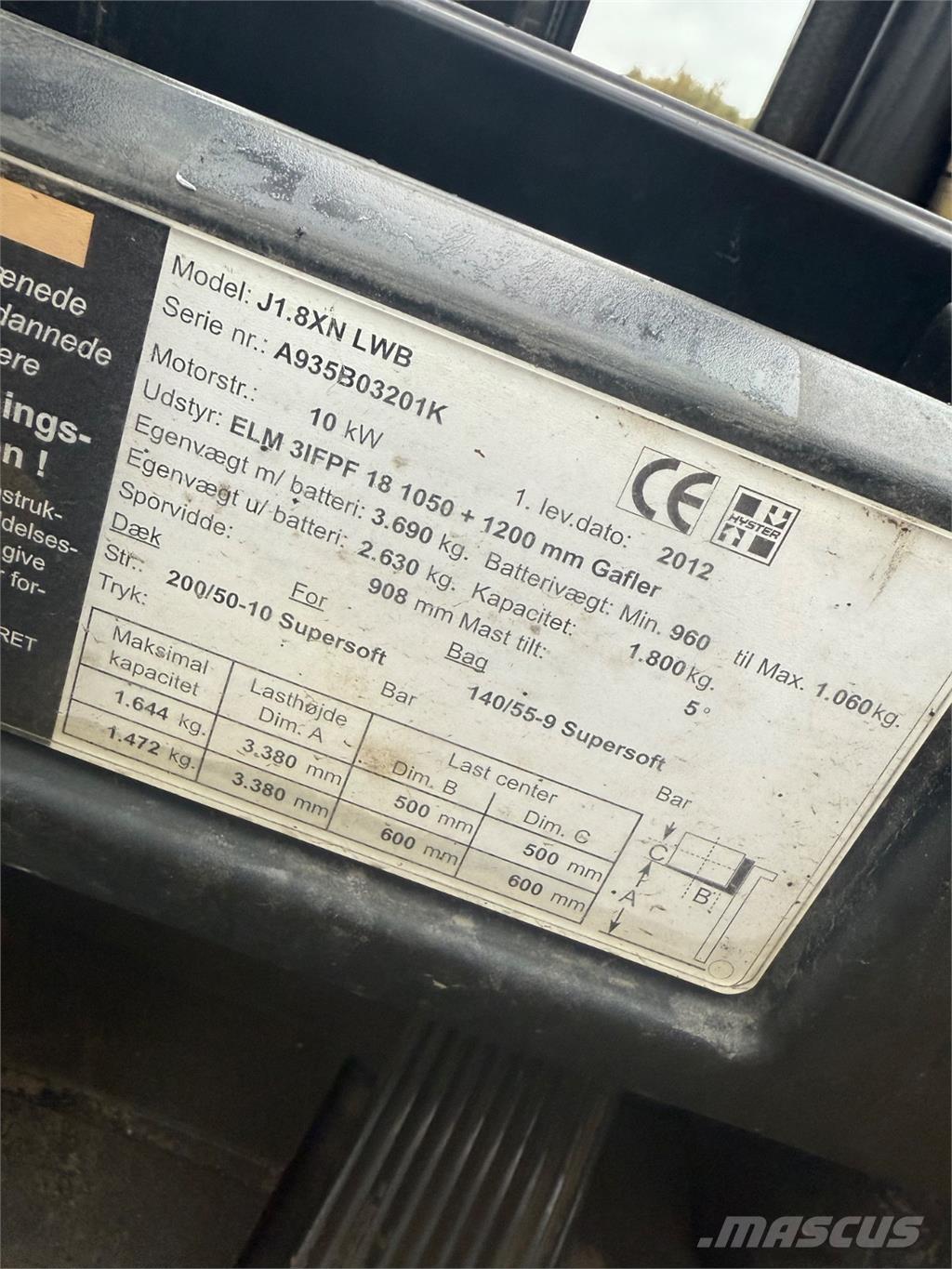 Hyster J1.8XN Elektrostapler
