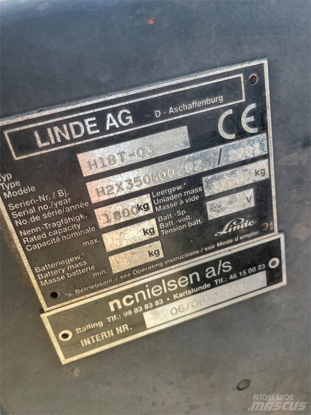 Linde H18T Gasstapler