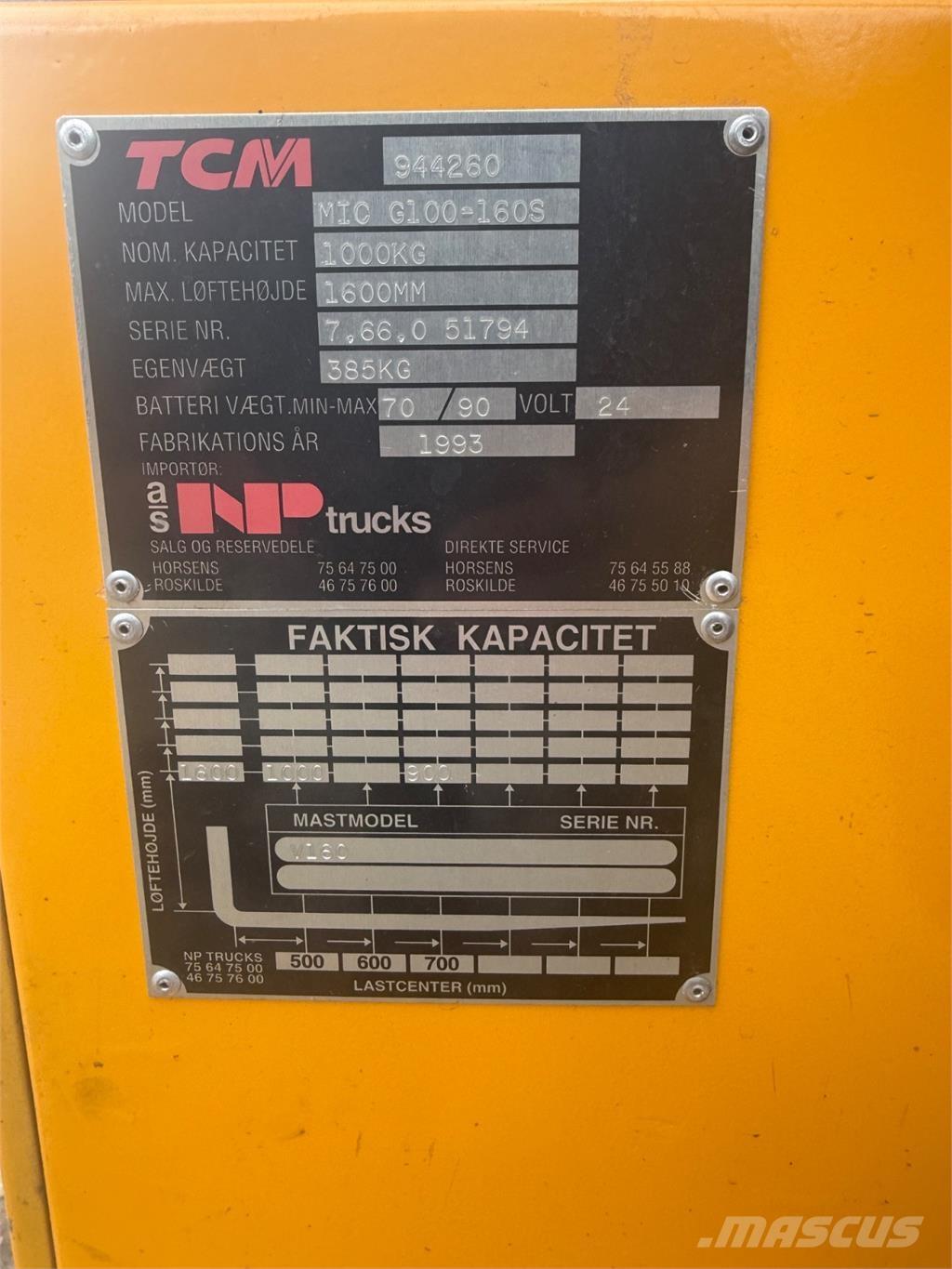 MIC 1000kg Handgeführter Palettenstapler